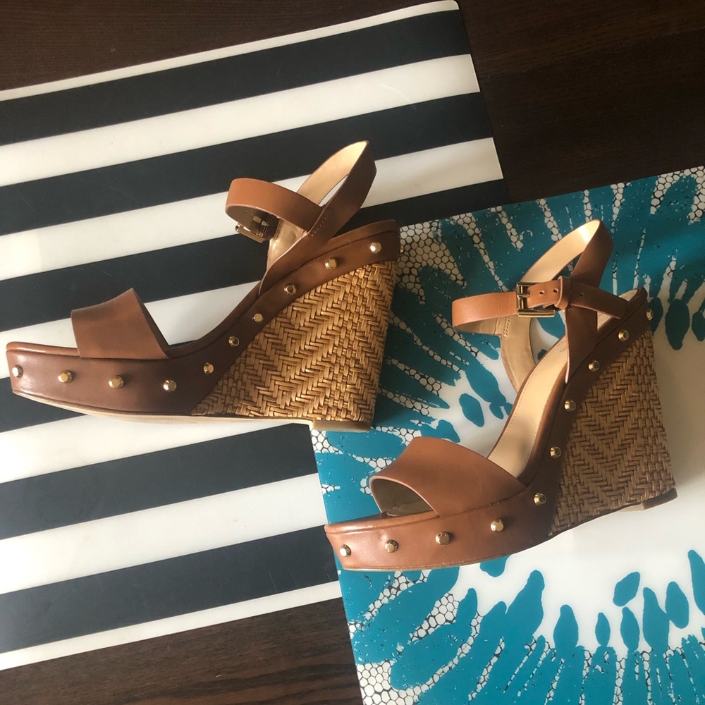 Michael Kors Leather Wedges Size 6.5